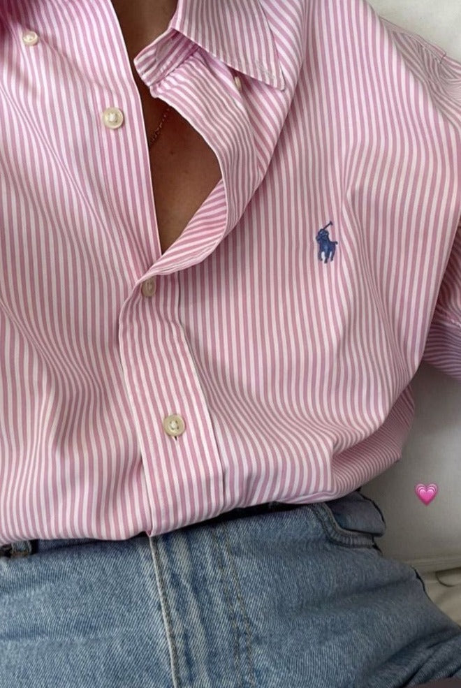 Ralph Lauren - Roze/Wit Gestreept Shirt