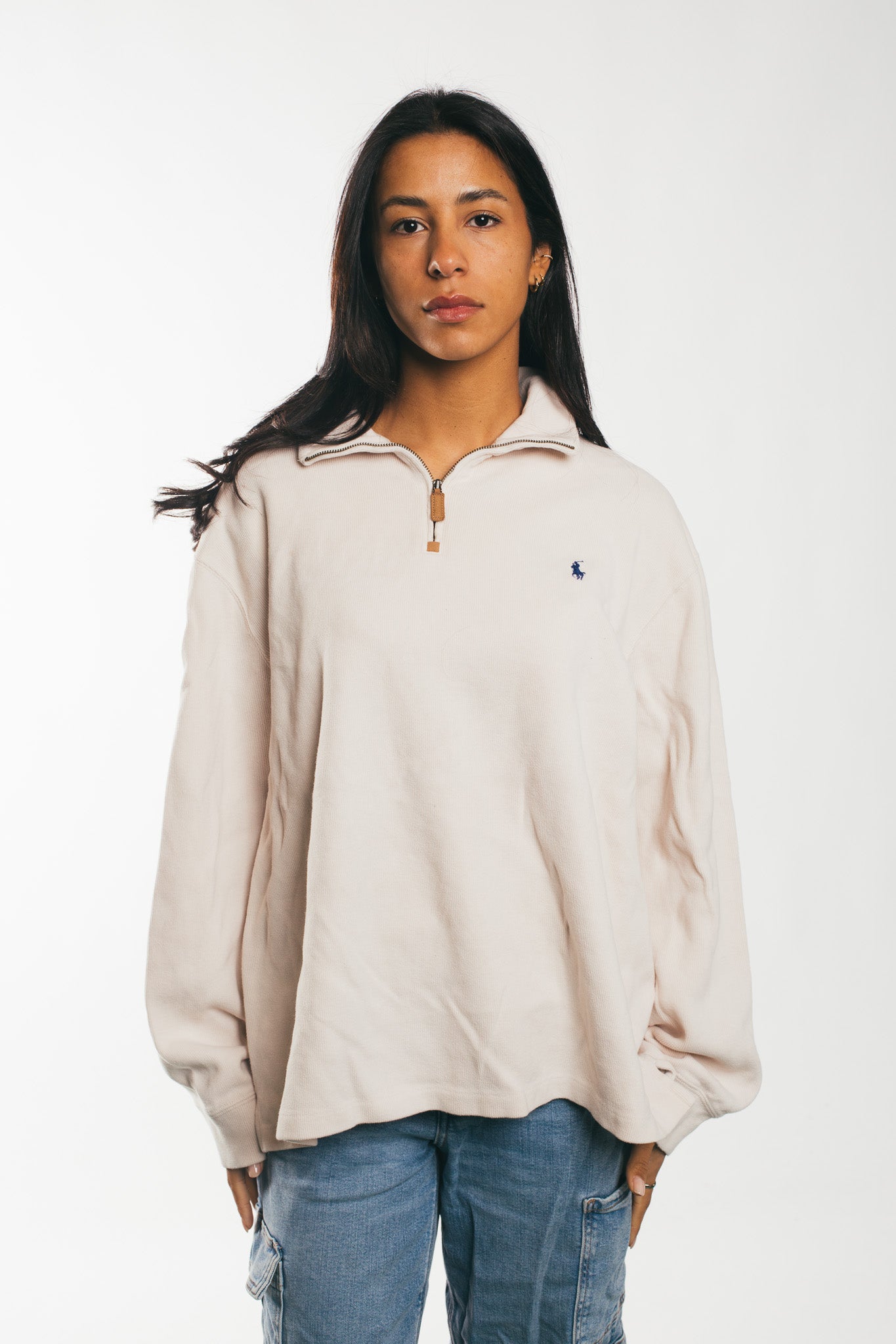 Ralph Lauren - Quarter Zip Wit/Gebroken Wit
